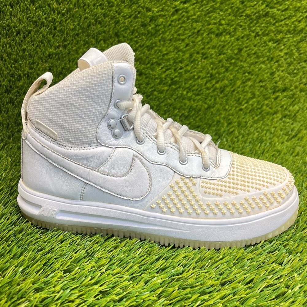 Nike Lunar Force 1 Duckboot‎ GS Boys Size 6.5Y White Walking Shoes Sneakers